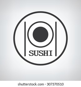 Sushi roll icon isolated on background. Vector illustration