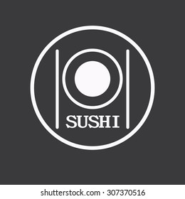 Sushi roll icon isolated on background. Vector illustration