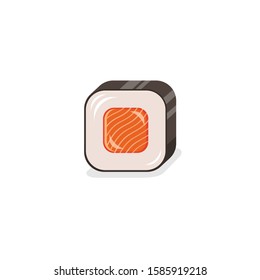 Sushi Roll icon. Isometric vector illustration. Japanese food. Oriental seafood cuisine