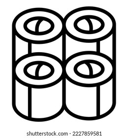 Sushi roll icon outline vector. Food japan. Asian food
