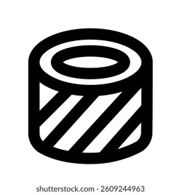 Sushi roll icon with simple and line style