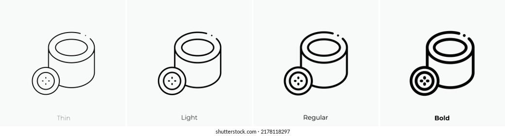 Sushi-Rollsymbol. Thin, hellrosa und feines Design einzeln auf weißem Hintergrund