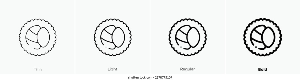 sushi roll icon. Thin, Light Regular And Bold style design isolated on white background