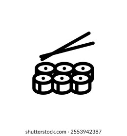 sushi roll, Japanese food icon