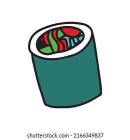 Sushi roll japanese food vector illustration design. popular food