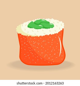 Sushi roll. Japanese national cuisine.