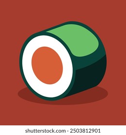 A sushi roll, also known as maki, is a popular Japanese dish that consists of vinegared rice, fresh seafood, vegetables, and sometimes tropical fruits, 