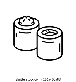Sushi roll line icon, concept sign, outline vector illustration, linear symbol.