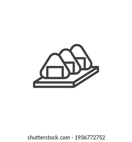 Sushi Roll Line Symbol. lineares Stilzeichen für mobiles Konzept und Webdesign. Japanisches Essen, Sushi-Umriss-Vektorsymbol. Symbol, Logo-Abbildung. Vektorgrafik