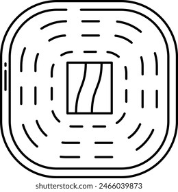 Sushi Roll outline icon vector illustration
