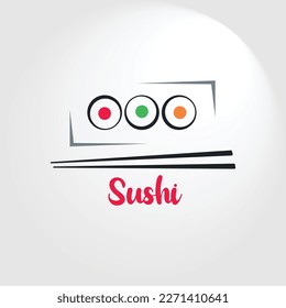 sushi roll plate menu background