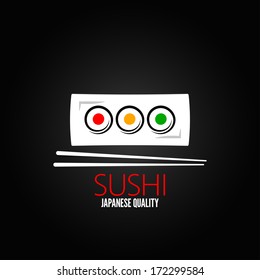 sushi roll plate menu design background
