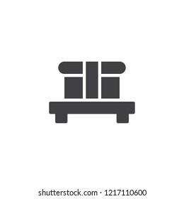 Sushi roll tray vector icon. filled flat sign for mobile concept and web design. Asian food simple solid icon. Symbol, logo illustration. Pixel perfect vector graphics