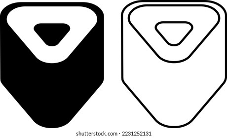 Sushi roll  triangular shape, vector. Roll icon in black color on a white background.
