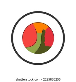 Sushi Roll Vektor flach Illustration. Maki Roll.