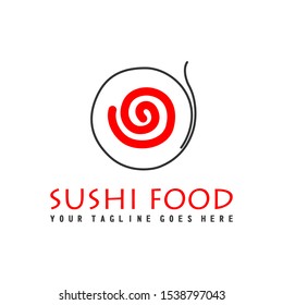 Sushi roll is very simple and unique image graphic icon logo design abstract concept vector stock. Can be used as symbols related to food or japan