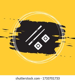 Sushi Rolls And Chopsticks Icon Vector Illustration Eps10
