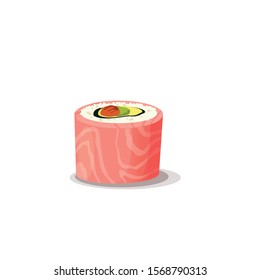 sushi rolls with fish vector illustration