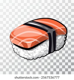 
Sushi rolls hand drawing vector illustration. Isolated on transparent background. Vector illustration.