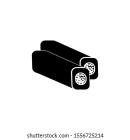 Sushi rolls icon. Set of Japanese cuisine.