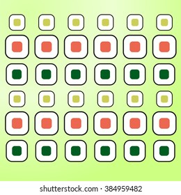 Sushi rolls pattern