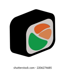 Sushi-Rollen.  Vektorgrafik-Vektorgrafik