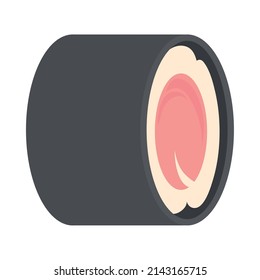 Sushi mit Lachssymbol einzeln