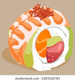 Sushi mit Lachs, Vektorgrafik