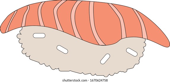 sushi with salmon is very tasty