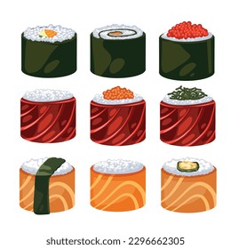 Sushi sashimi japan asian food vector logo design pack