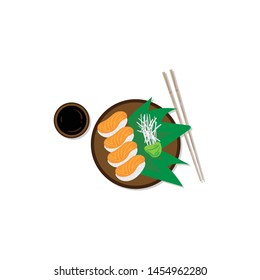 sushi sashimi japan food graphic object restaurant