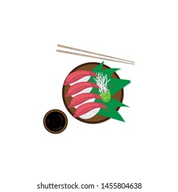 sushi sashimi japan food graphic object restaurant