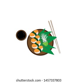 sushi sashimi japan food graphic object restaurant