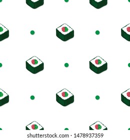 sushi sashimi japan food graphic object pattern background