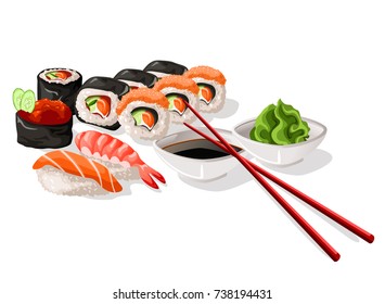 sushi and sashimi set