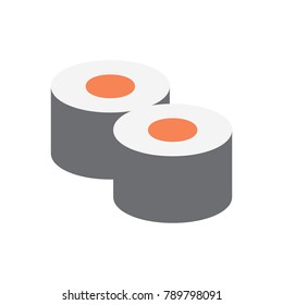 Sushi seafood flat icon