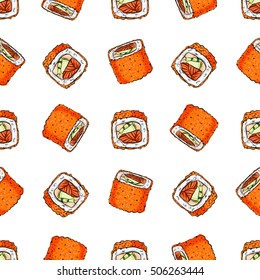 Sushi seamless pattern