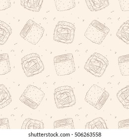 Sushi seamless pattern