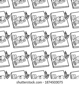 Sushi seamless pattern designs and background