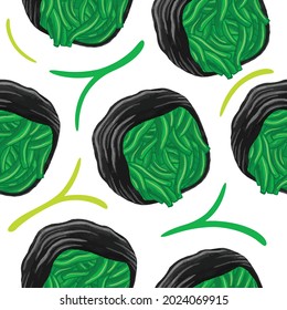 sushi seamless pattern in flat design style