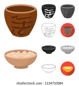 Sushi and seasoning cartoon,black,flat,monochrome,outline icons in set collection for design. Seafood food, accessory vector symbol stock web illustration.