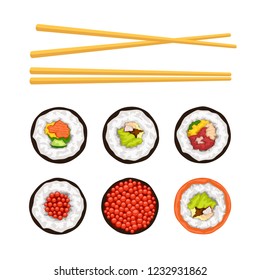 sushi set isolated