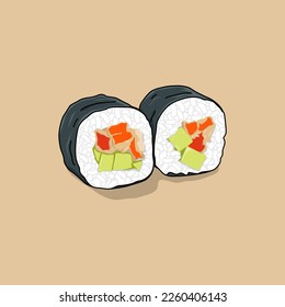 sushi set - japan cuisine. Sushi nigiri collection isolated. Delicious seafood, sushi restaurant concept