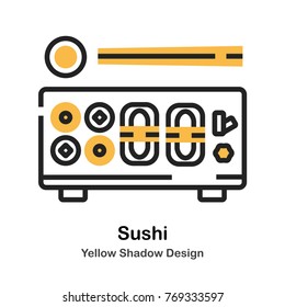 Sushi set lineal vector illustration
