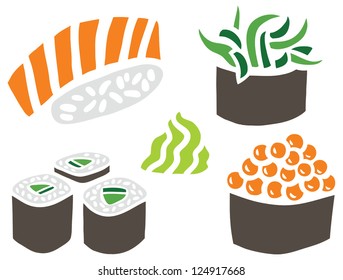 Sushi Set with Wasabi