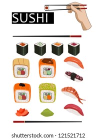 sushi set for your design