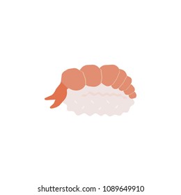 sushi with shrimp logo icon
