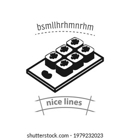 sushi simple vector icon. sushi simple vector icon. sushi simple vector icon. 