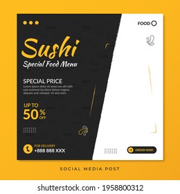 Sushi Social Media Promotion For Japanese Food Restaurant