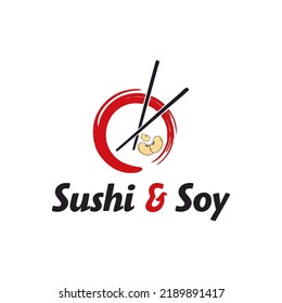 Sushi Soy Food Logo Vector Stock Vector (Royalty Free) 2189891417 ...